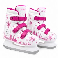 Коньки для проката Fitice Rentax White/Fuxia